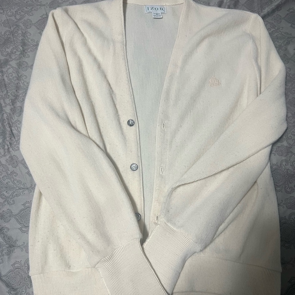 IZOD vintage men’s cream cardigan